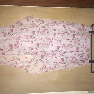 Charlotte Russe flowered hi low skirt